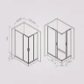 Душевой уголок AM.PM Gem 120х90 W90G-403-120290-MT профиль Хром матовый стекло прозрачное