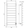 Электрический полотенцесушитель Comfysan Scola EC-10 100x40 016708 Белый матовый