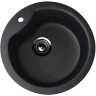 Кухонная мойка Ulgran Classic U-102-308 Черная искусственный камень (литьевой мрамор) встраиваемый