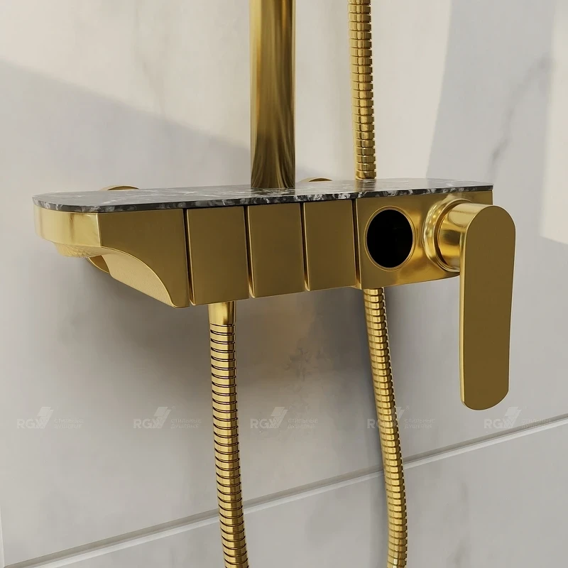 Душевая система RGW Shower Panels SP-33G 51140133-06 Золото латунь на стену