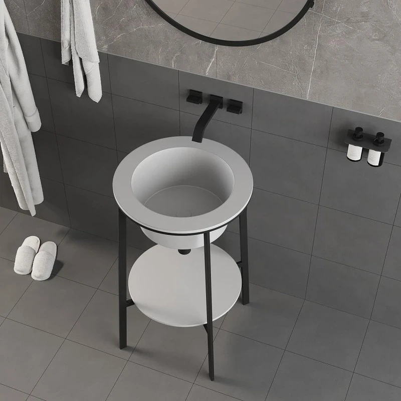 Консоль с раковиной Abber Bequem 50 AC2130 цвет Белый