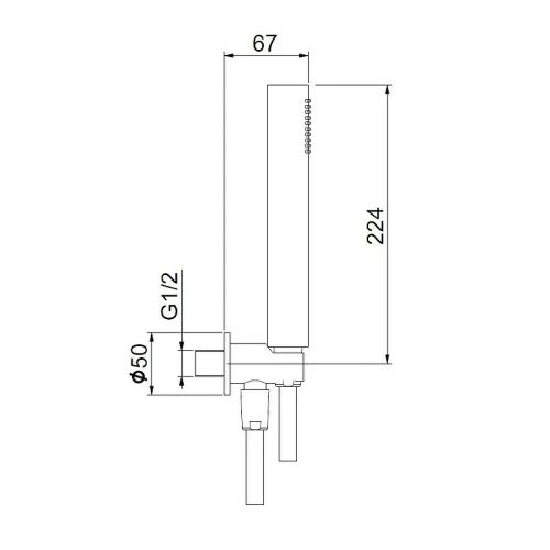 Душевой гарнитур Webert Shower Set AC1046560 Черный матовый латунь на стену