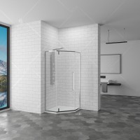 Душевой уголок RGW Stilvoll SV-81 100x100 профиль Хром стекло прозрачное
