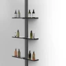Душевая перегородка Vincea Walk-In 90 VSW-1HWS900MRGM профиль Вороненая сталь стекло зеркальное