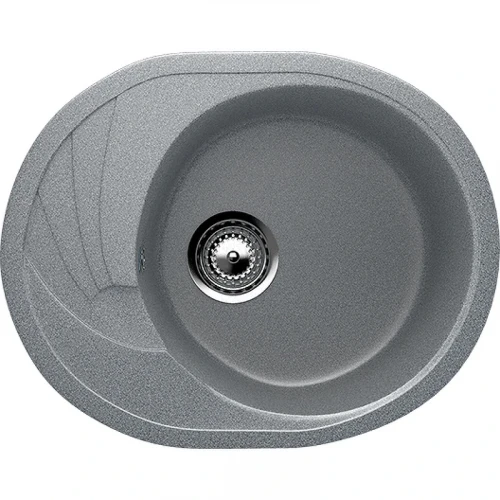 Кухонная мойка Ulgran Classic U-403-309 Темно-серая искусственный камень (литьевой мрамор) встраиваемый