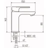 Смеситель для раковины Ростовская Мануфактура Сантехники SL133-001F Хром
