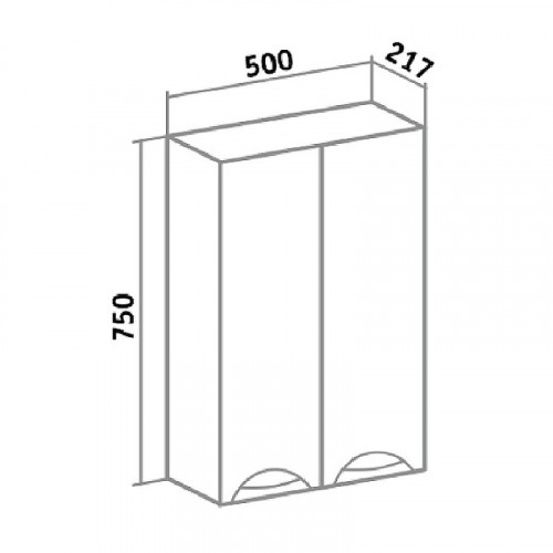 Подвесной шкаф Runo Барселона 50 УТ000002340 Белый МДФ / ЛДСП
