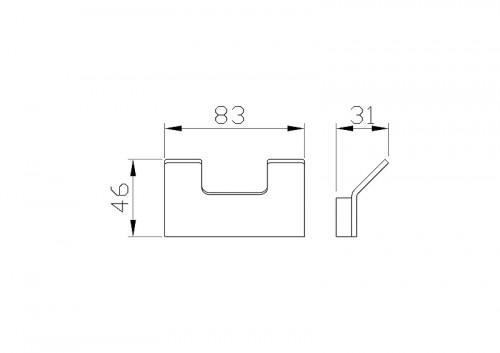 Двойной крючок Wonzon &amp; Woghand Lotte WW-8325-BGM цвет Темный графит