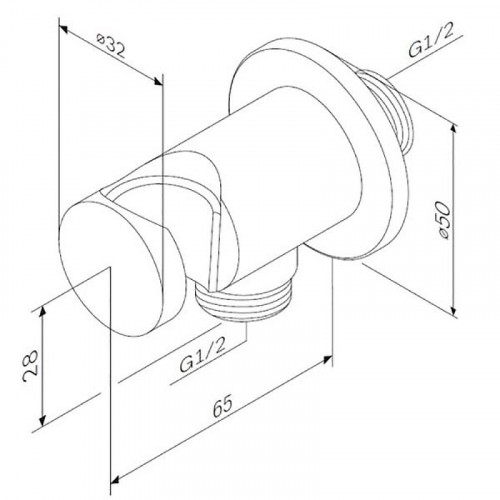 Шланговое подключение AM.PM F0602100 Хром латунь на стену