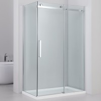 Душевой уголок Black&amp;White Stellar Wind S208 80х100 2088010 профиль Серебристый хром стекло прозрачное