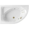 Акриловая ванна Excellent Aquarella 170x110 L WAEX.ARL17.LINE.BR с гидромассажем