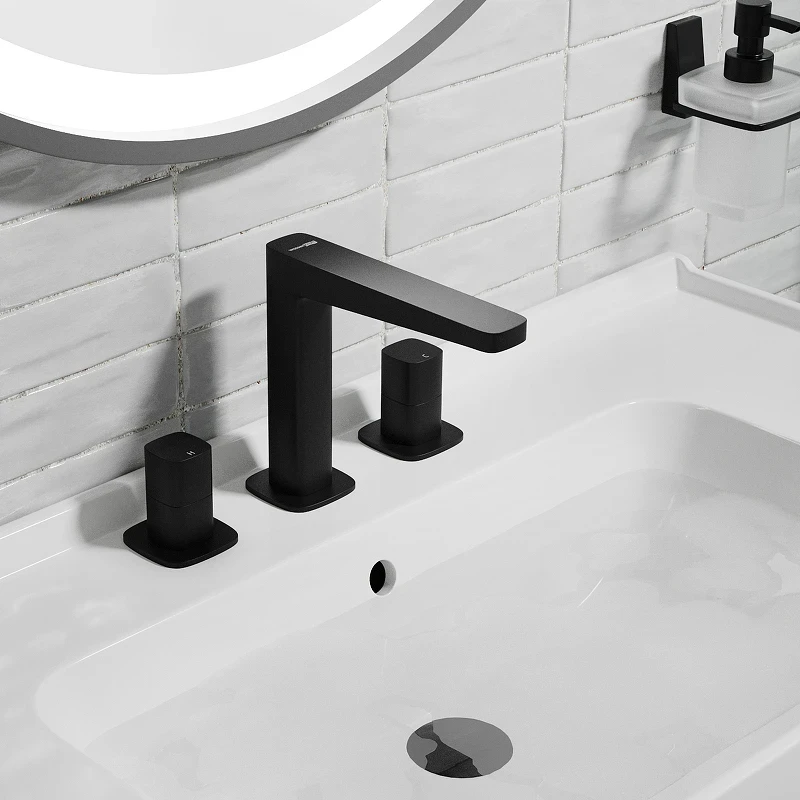 Смеситель для раковины WasserKRAFT Nuthe 9135 Черный матовый латунь