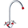 Смеситель для кухни Decoroom DR51028-Red Хром Красный