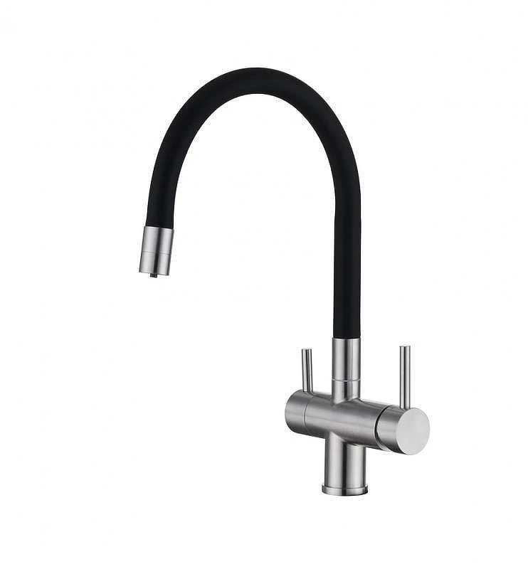 Смеситель для кухни Emar Steel ЕС - 3015 цвет Satin
