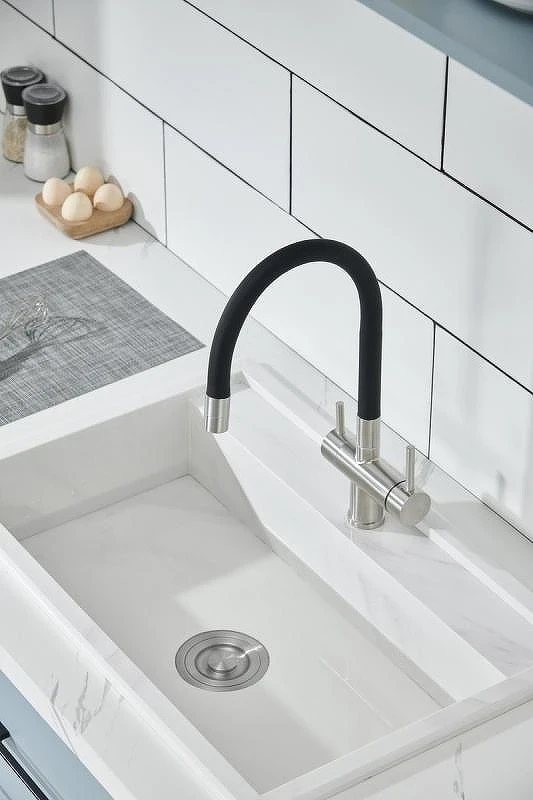 Смеситель для кухни Emar Steel ЕС - 3015 цвет Satin