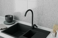 Смеситель для кухни Rush Nevis NE1735-22Black Черный матовый