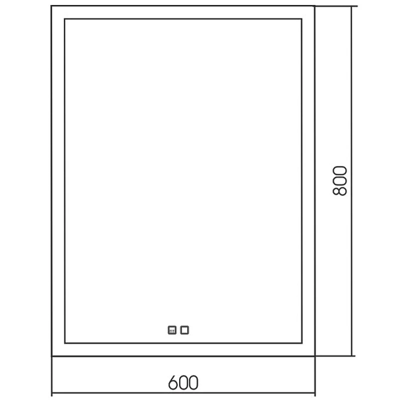 Зеркало Silver Mirrors Гуверт 60 LED-00002258 с подсветкой с подогревом с сенсорным выключателем и диммером стекло