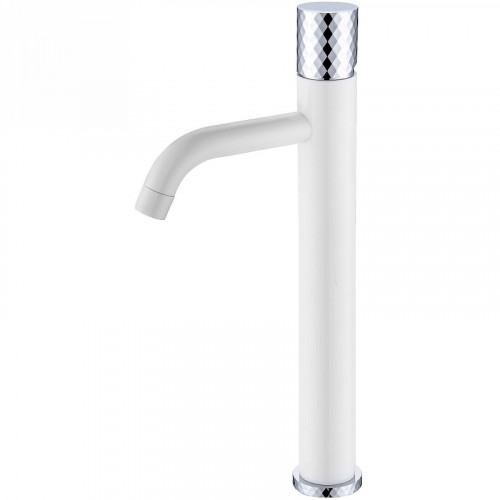 Смеситель для раковины Boheme Stick 122-WCR Белый Хром латунь