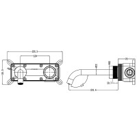 Смеситель для раковины Boheme Tech 158/2-G Золото латунь встраиваемый