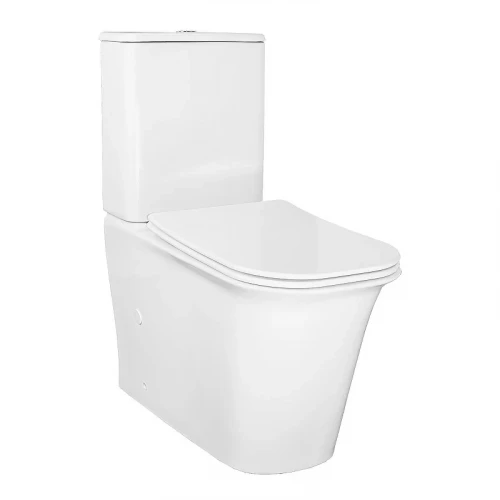 Унитаз компакт Azario Velise AZ-1222A цвет Белый с бачком и сиденьем Микролифт