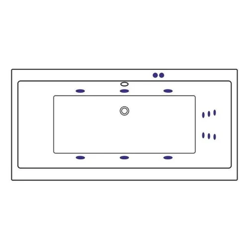 Акриловая ванна Excellent Pryzmat 180x80 WAEX.PRY18.LINE.WH цвет Белый с гидромассажем форсунки Белые
