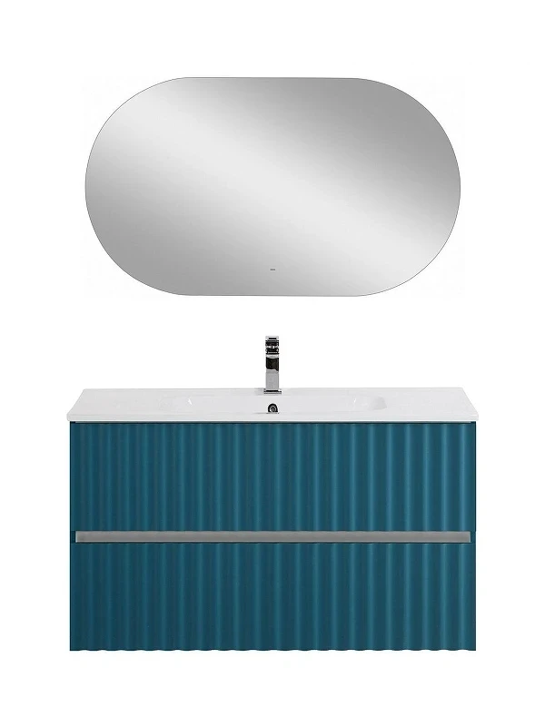 Тумба под раковину Art&Max Elegant 100 AM-ELEGANT-1000-2C-SO-AQ-P подвесная цвет Аквамарин