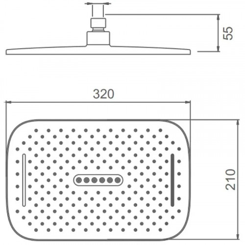 Верхний душ Splenka S451.53 Хром