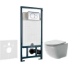 Унитаз с инсталляцией Ceramicanova Forma CN3009 + WeltWasser WW Marberg 507 10000005949+10000005952 с сиденьем Микролифт с клавишей смыва Хром глянцевый