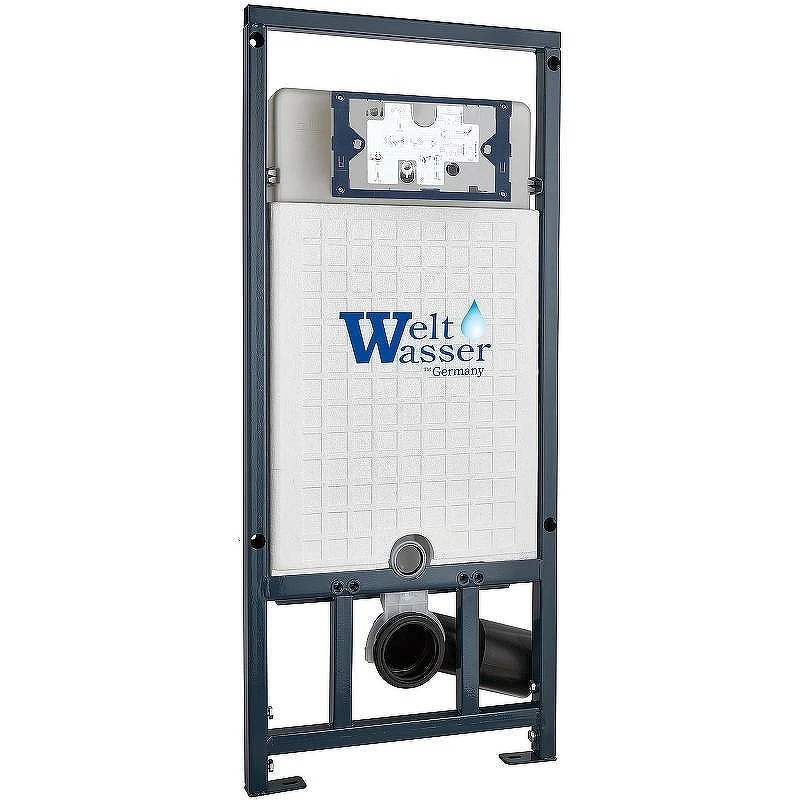 Унитаз с инсталляцией Ceramicanova Forma CN3009 + WeltWasser WW Marberg 507 10000005949+10000005952 с сиденьем Микролифт с клавишей смыва Хром глянцевый