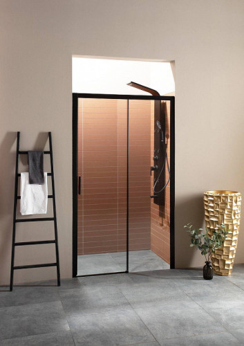 Душевая дверь Aquanet Pleasure AE60-N-160H200U-BT 160 273600 профиль Черный матовый стекло прозрачное