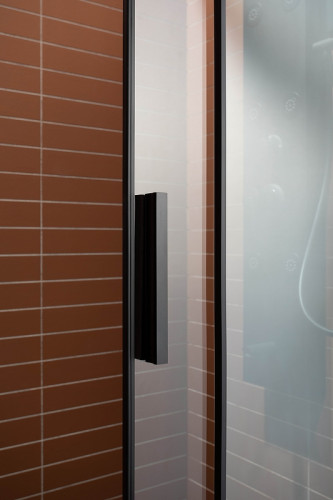 Душевая дверь Aquanet Pleasure AE60-N-160H200U-BT 160 273600 профиль Черный матовый стекло прозрачное