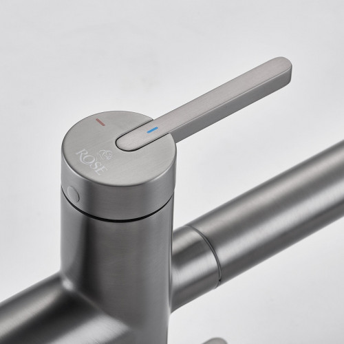 Смеситель для кухни Rose R458T цвет Оружейная сталь Черный