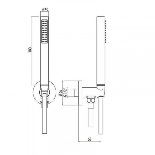 Душевой гарнитур Gattoni KTC01/PDC0 Хром