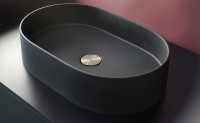 Раковина-чаша Deante Silia 55 CQS_NU6S Черная матовая искусственный камень (литьевой мрамор) накладная