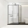 Душевой уголок Vincea Slim Soft 110x100 VSR-1SS1011CLGM профиль Вороненая сталь стекло прозрачное