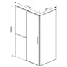 Душевой уголок Vincea Slim Soft 110x100 VSR-1SS1011CLGM профиль Вороненая сталь стекло прозрачное