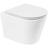 Унитаз BelBagno Flay-R BB053CHR/BB870SC подвесной с сиденьем Микролифт фаянс подвесной