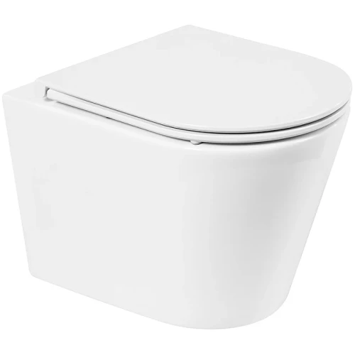 Унитаз BelBagno Flay-R BB053CHR/BB870SC подвесной с сиденьем Микролифт фаянс подвесной