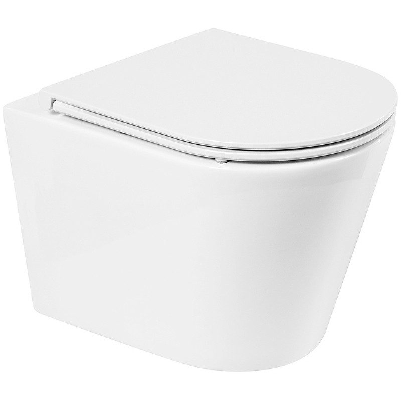 Унитаз BelBagno Flay-R BB053CHR/BB870SC подвесной с сиденьем Микролифт фаянс подвесной