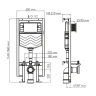 Инсталляция WasserKRAFT Vils 56TLT.010.ME.RG04 для унитаза с клавишей смыва цвет Розовое золото