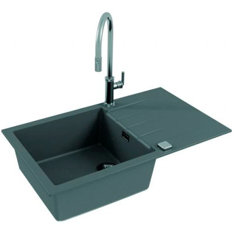 Кухонная мойка Alveus Granital Cadit 40 Concrete G81 860x500 1132030 Бетон искусственный камень (литьевой мрамор) встраиваемый