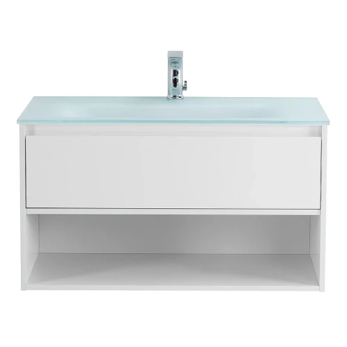 Тумба под раковину BelBagno Kraft 90 KRAFT-900-1C-SO-BO подвесная Bianco Opaco МДФ / ЛДСП