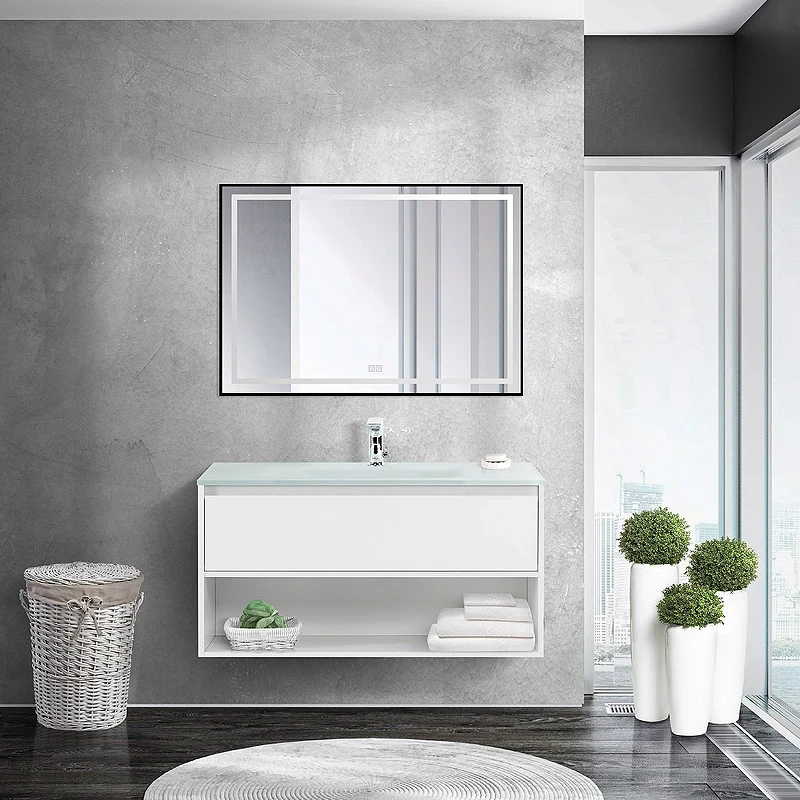 Тумба под раковину BelBagno Kraft 90 KRAFT-900-1C-SO-BO подвесная Bianco Opaco МДФ / ЛДСП