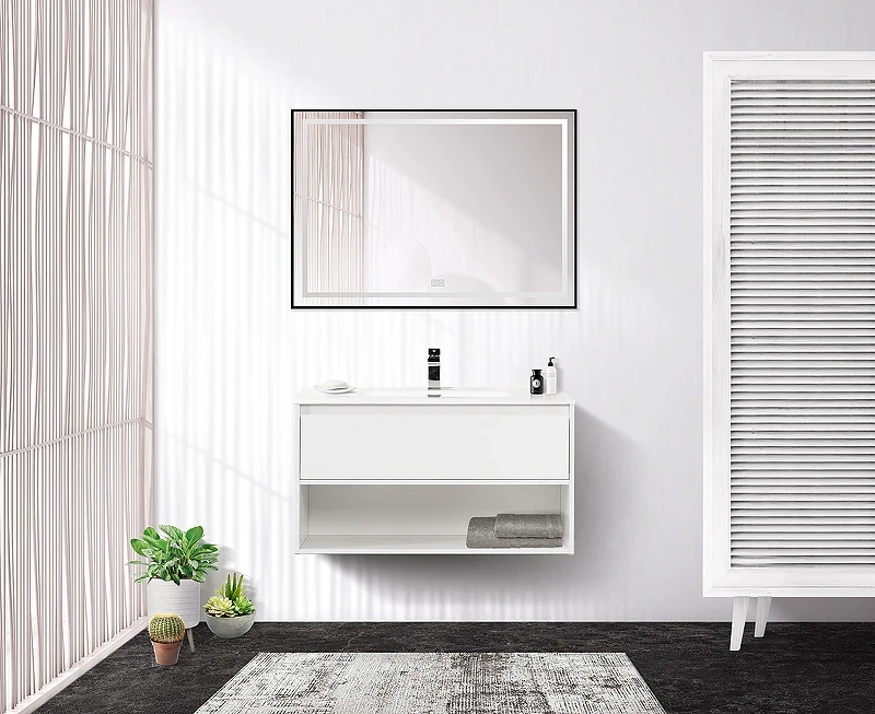 Тумба под раковину BelBagno Kraft 90 KRAFT-900-1C-SO-BO подвесная Bianco Opaco МДФ / ЛДСП