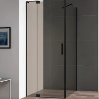 Душевой уголок Cezares Slider 90x80 SLIDER-AH-1-80-80/90-BR-NERO профиль Черный матовый стекло бронзовое