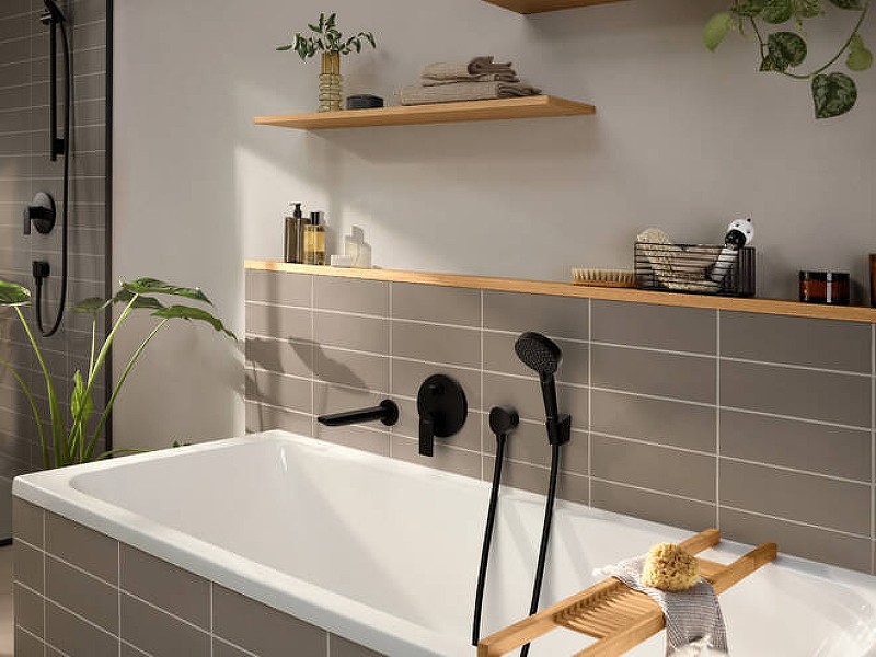 Смеситель для душа Hansgrohe Rebris E 72468670 Черный матовый латунь встраиваемый однорычажный