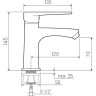 Смеситель для раковины Ростовская Мануфактура Сантехники SL141-001F Хром латунь