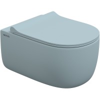 Унитаз Berges Ego XL 083229 подвесной Голубой матовый с сиденьем Микролифт фарфор подвесной