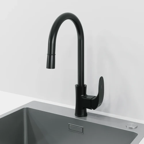 Смеситель для кухни Laparet Lisera Pro N2042429LPT Черный латунь