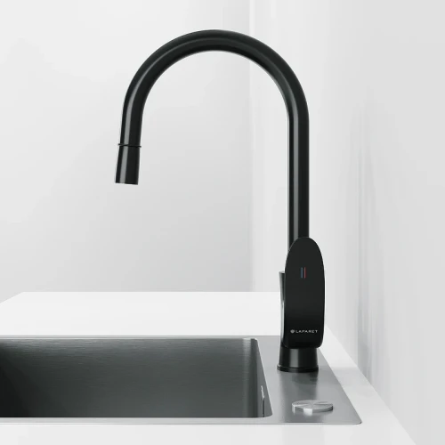 Смеситель для кухни Laparet Lisera Pro N2042429LPT Черный латунь